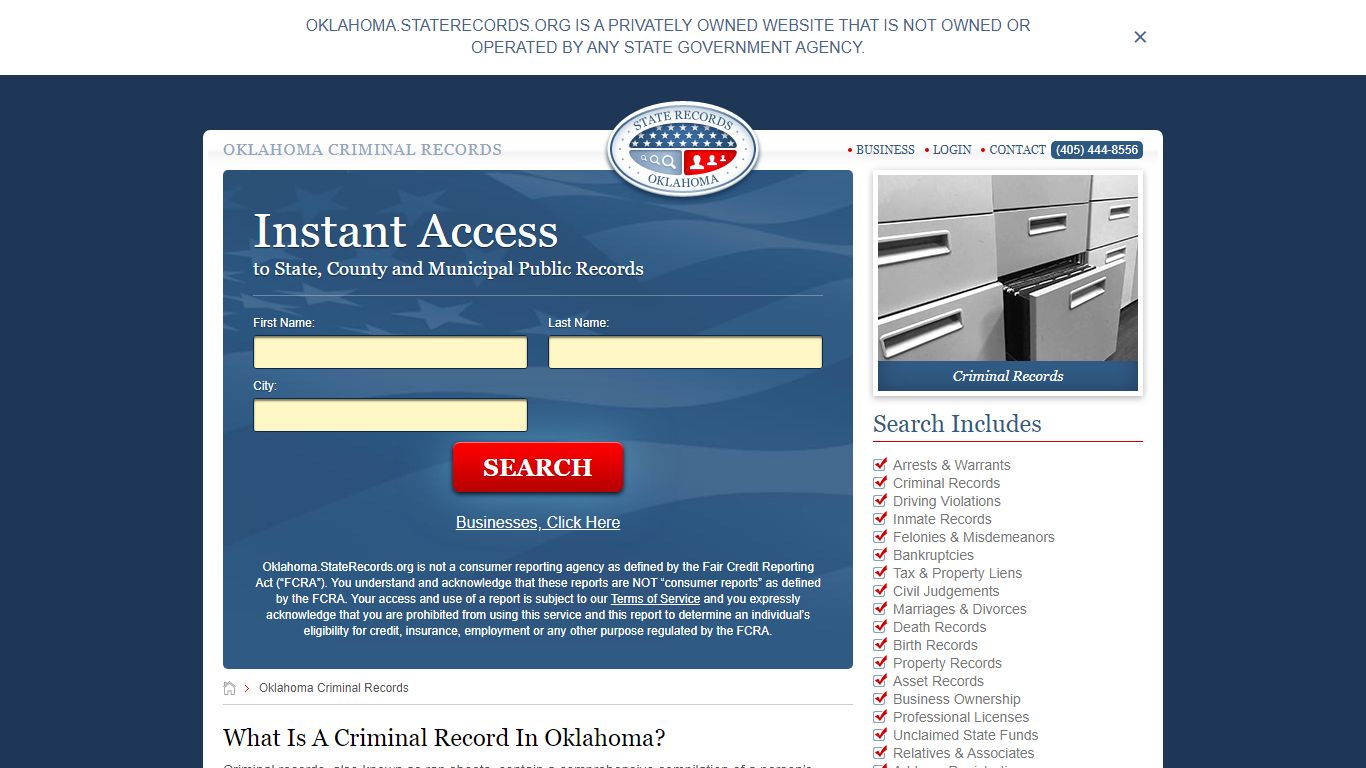 Oklahoma Criminal Records | StateRecords.org